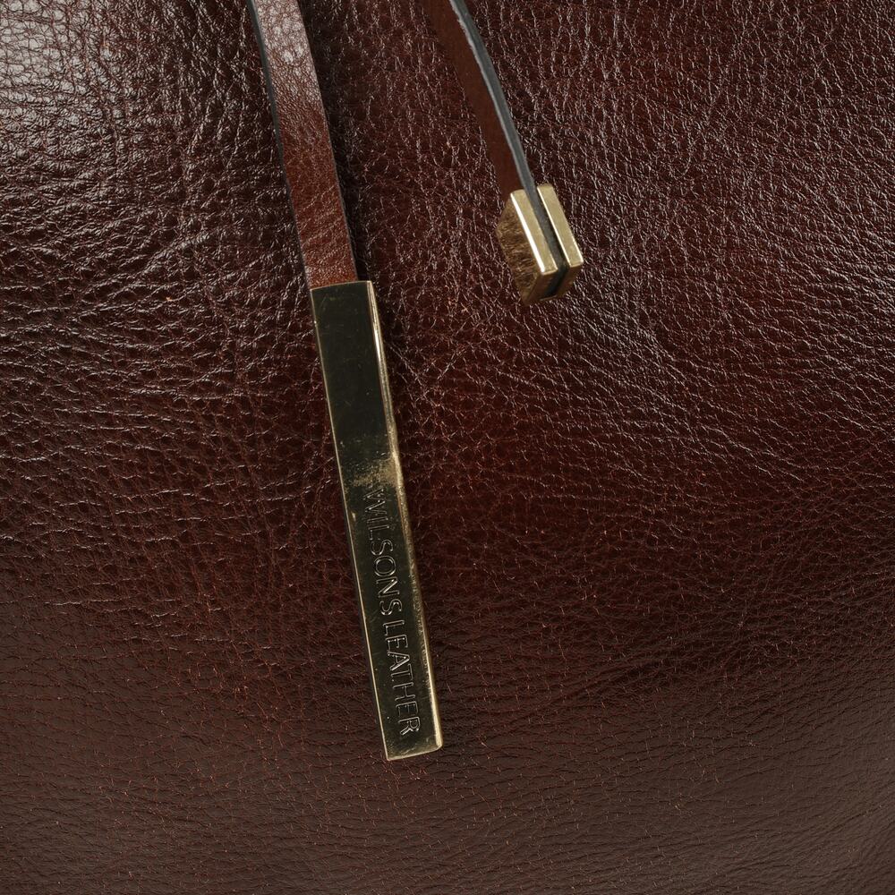 Wilson Leather Top Handle Satchel Brown Leather Purse *No Shoulder Strap - Picture 15 of 15